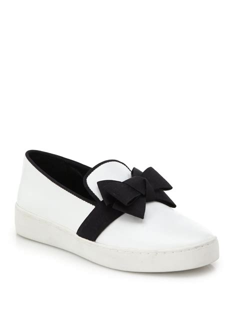 michael kors val patent|Michael Kors Collection Val Bow Patent Leather Sneakers on .